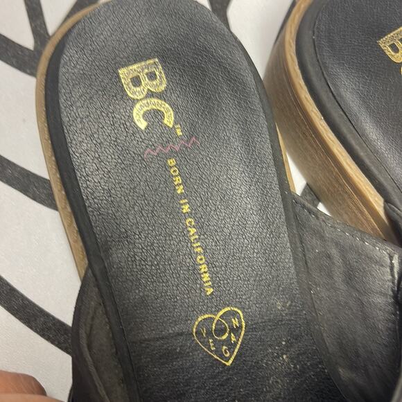 BC Footwear Vegan black mules in size 9.5 - Picture 5 of 7